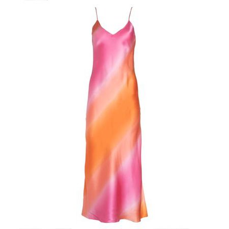 DANNIJO | Pink Orange Ombre Silk Slip Dress– Dannijo