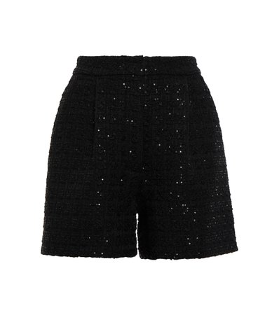Alessandra Rich Embellished wool-blend shorts