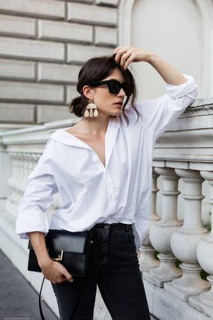 button up women street style - Google Search