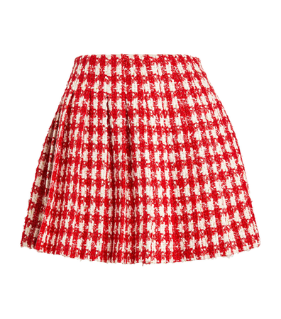 harrods boucle pleated mini skirt