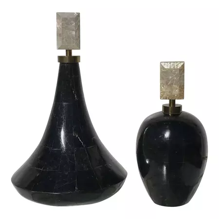 Tessellated Stone Perfume Bottles | Chairish