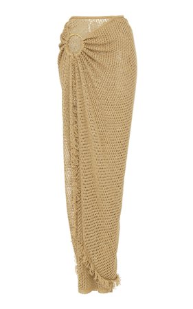 Long Fishnet Pareo Slit Skirt by Balmain | Moda Operandi