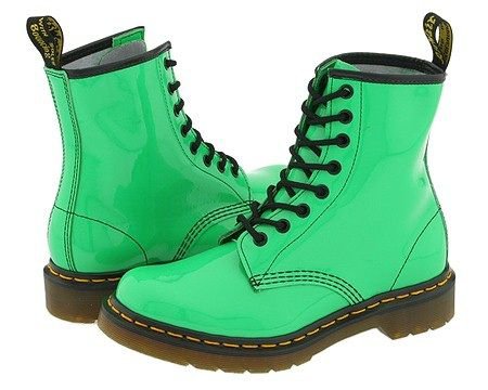 Doc Martens Neon Green Patent Leather