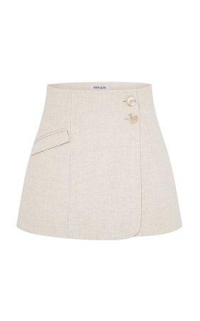 Jenna Cotton-Linen Mini Skirt By Anna Quan | Moda Operandi