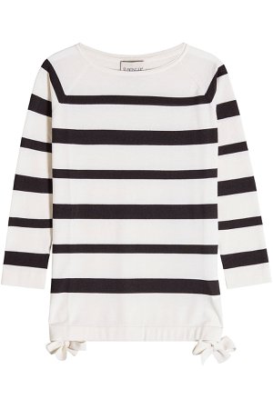 Striped Pullover in Wool-Silk Blend Gr. S