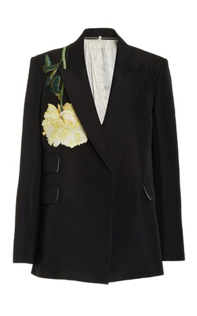 Floral-Appliquéd Woven Blazer By Peter Do | Moda Operandi
