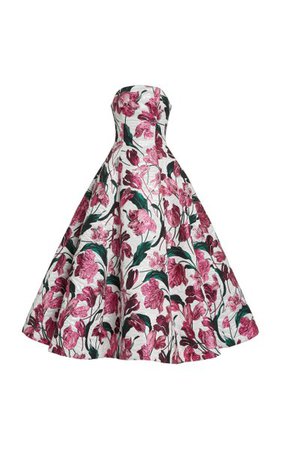 Tulip Lurex Jacquard Maxi Dress By Carolina Herrera | Moda Operandi