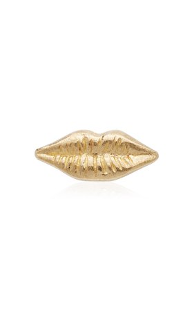Lips 14k Yellow Gold Single Earring By Pamela Love | Moda Operandi
