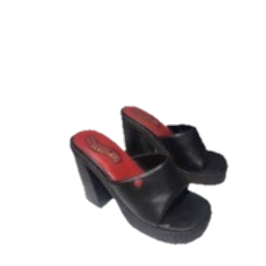 black&red platform heels