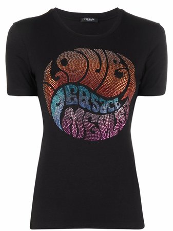Shop Versace graphic-print T-shirt with Express Delivery - FARFETCH