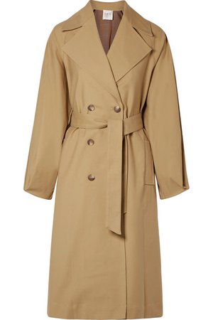 SEA | Kamille checked woven and stretch-cotton poplin trench coat | NET-A-PORTER.COM