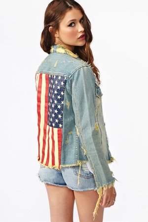 womens fourth of july jacket jean - Google Search