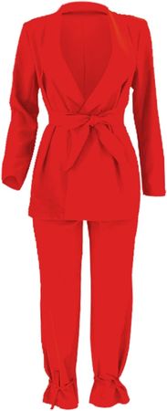 Amazon.com: Pants Suits for Women Dressy 2 Piece Casual Plus Size Open Front Blazer Pant Suit Set Wedding Prom Work Business Suit : Clothing, Shoes & Jewelry