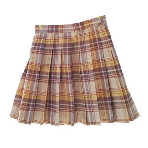 Yellow JK Pleated Skirt SE20485 – SANRENSE
