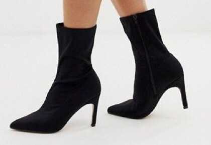 asos kitten heel boots black