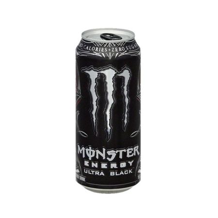 drink monster Energy white and black