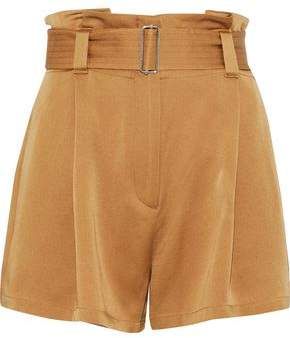 Deliah Belted Satin Shorts
