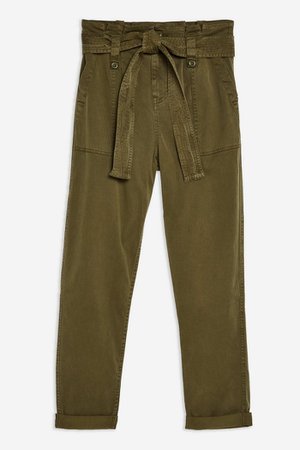 PETITE Paperbag Utility Cargo Trousers | Topshop