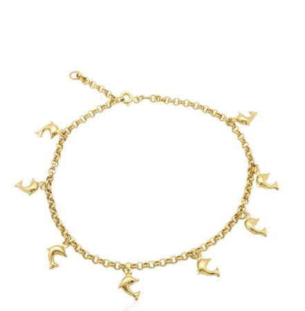 gold dolphin ankle bracelet