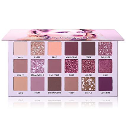 Amazon.com : UCANBE 18 Colors Aromas Nude Eyeshadow Palette Long Lasting Multi Reflective Shimmer Matte Glitter Pressed Pearls Eye Shadow Makeup Pallet : Beauty & Personal Care