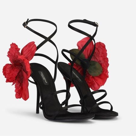 Dolce & Gabbana floral-appliqué sandals - Búsqueda de Google