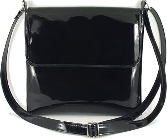 Loni Womens Cool Faux Patent Leather Cross-Body Shoulder Bag Handbag Medium Size: Handbags: Amazon.com