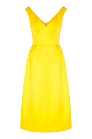 Ярко-желтое платье с V-образными вырезами Maison Bohemique – купить в интернет-магазине в Москве