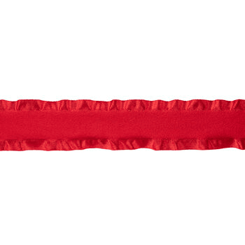 Rad Red Double Ruffle Ribbon