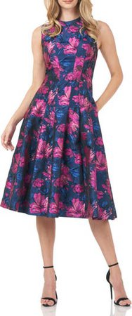 Floral Jacquard Midi Dress | Nordstrom