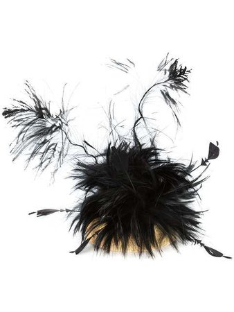 Gigi Burris Millinery Feather Embellished Hat - Farfetch