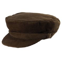 brown courderoy hat