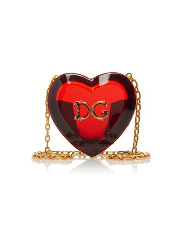 Dolce & Gabbana Synthetic Heart-shaped Translucent Acrylic Mini Bag in Red