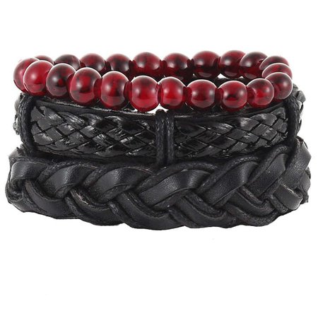 black and red bracelet