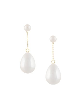 Eshvi Mini Pearl Drop Earrings - Farfetch