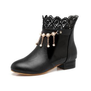 MoonMeek Big Size 33-43 Black White Fashion Shoes Woman Round Toe Squa – Rockin Docks Deluxephotos