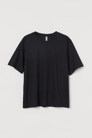 Cotton T-shirt - Black - Ladies | H&M CA