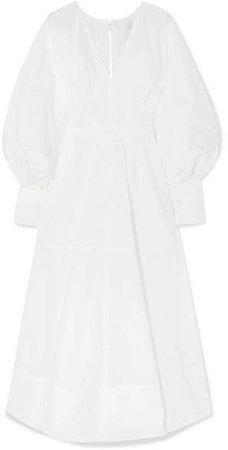 Mathews - Elsie Cotton-blend Poplin Dress - White