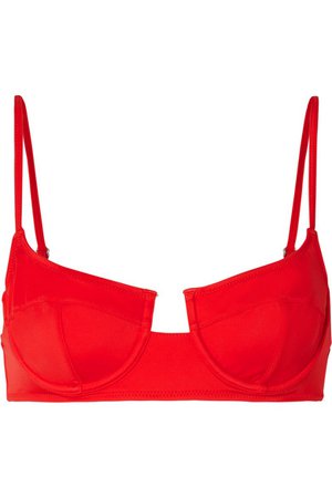 Solid & Striped + RE/DONE The Hollywood bikini top in Red