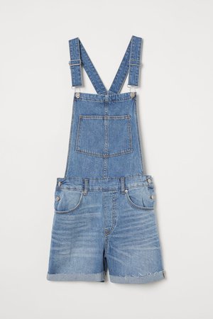 Denim Overall Shorts - Light denim blue - | H&M US