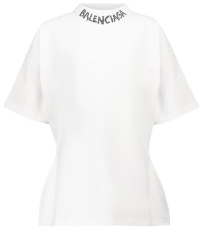 Balenciaga - Camiseta de algodón con logo | Mytheresa