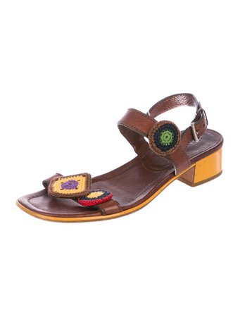 Prada Leather Thong Sandals - Shoes - PRA218286 | The RealReal