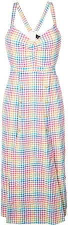 rainbow gingham dress
