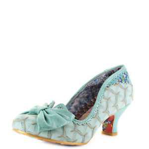 Womens Irregular Choice Always Smile Mint Green Mid Heel Court Shoes UK Size | eBay