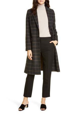 Helene Berman Plaid Wool Blend College Coat | Nordstrom