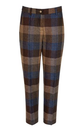 Ladies Tweed Crop Trousers in Autumn Country Patchwork - House of Bruar