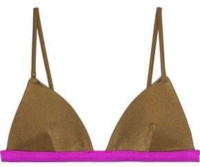 Two-tone Triangle Bikini Top