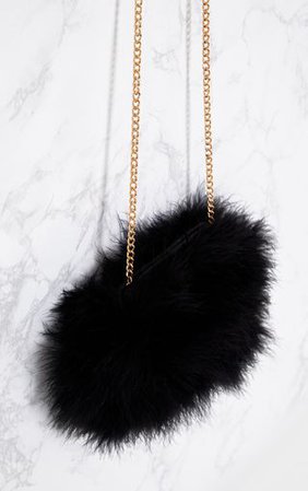 Black Marabou Feather Clutch Bag. Accessories | PrettyLittleThing