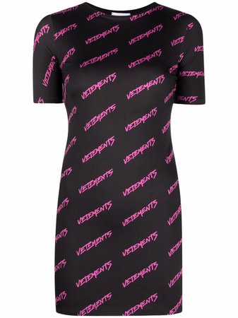 VETEMENTS logo-print T-shirt Dress - Farfetch