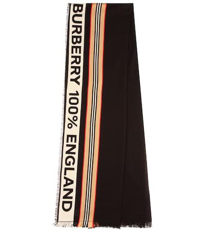 Icon Stripe cotton scarf