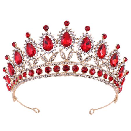 Amazon.com : Tiaras and Crowns for Women, Bridal Wedding Headpiece Princess Birthday Party Pageant Headband Red : Beauty
